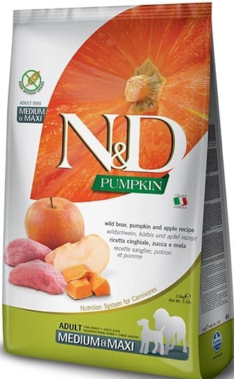 N&D Pumpkin Adult Medium&Maxi Boar & Apple